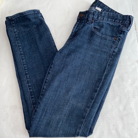 J.Crew Stretch Size 29 Toothpick Medium Wash Skinny Ankle Mid Rise Jeans: 4306